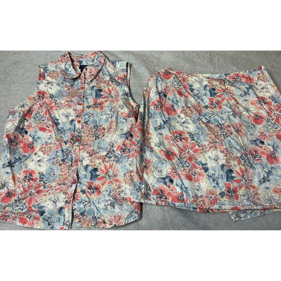 Charter Club Dresses & Skirts - Charter Club Golf Floral Sleeveless Top & Skort skirt Set Size 12 Cottagecore